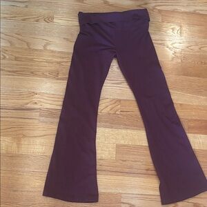 PINK Victoria's Secret burgundy/plum Flared Leggings